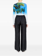 Pants Silk Pants Mm6 Black Femme