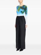 Pants Silk Pants Mm6 Black Femme