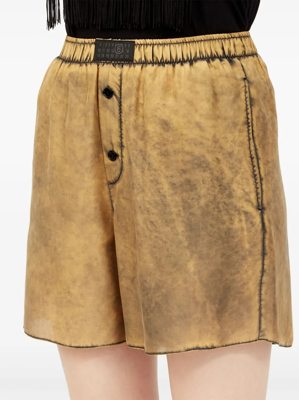 Shorts Silk Shorts Mm6 Brown Femme