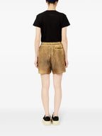 Shorts Calções de Seda Mm6 Marrom Femme