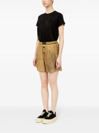 Shorts Calções de Seda Mm6 Marrom Femme