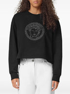 スウェットシャツ メデューサ ラインストーン スウェットシャツ Versace 黒 Femme