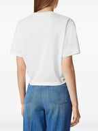 Camisetas Camiseta con Alfiler de Seguridad Versace Blanco Femme
