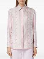 Camisas Camisa de Seda Versace Rosa Femme