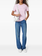 T-Shirts Gesticktes Logo T-Shirt Versace Rosa Femme