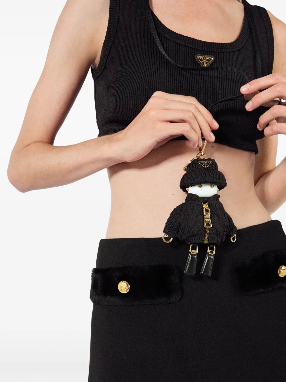 Tops Brassière logo Prada Noir Femme