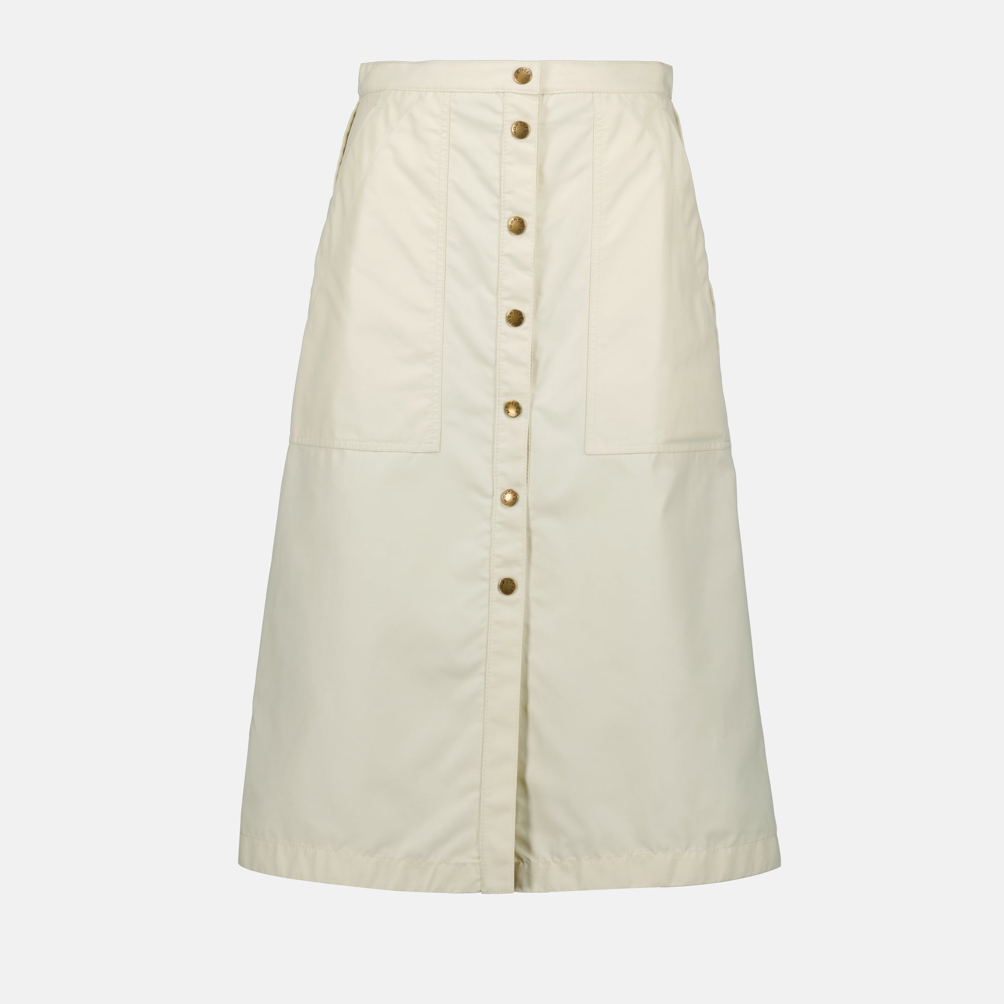 Faldas Falda con Botones Moncler Beige Femme
