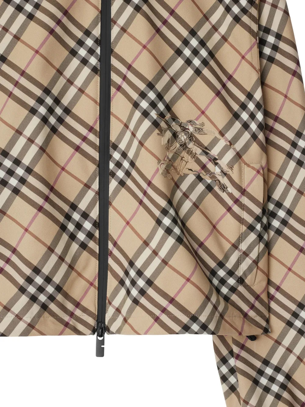 Vestes Coupe-vent à carreaux Cavalier Burberry Beige Femme