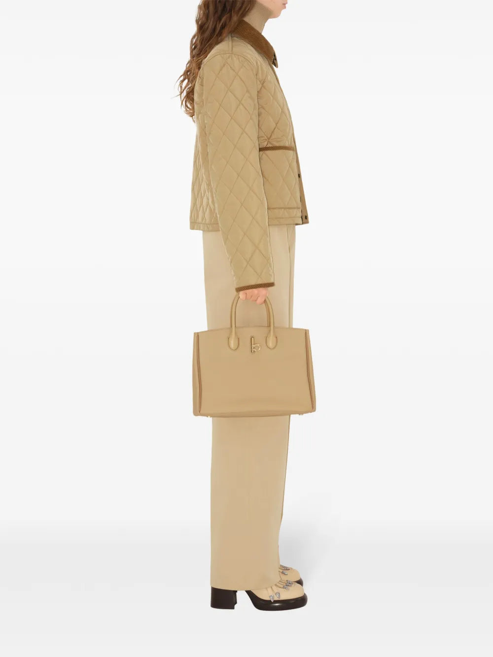 Jaquetas Casaco Matelassé Burberry Bege Femme