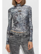 Tops Galaxy Top T-Akara Diesel Azul Mulheres