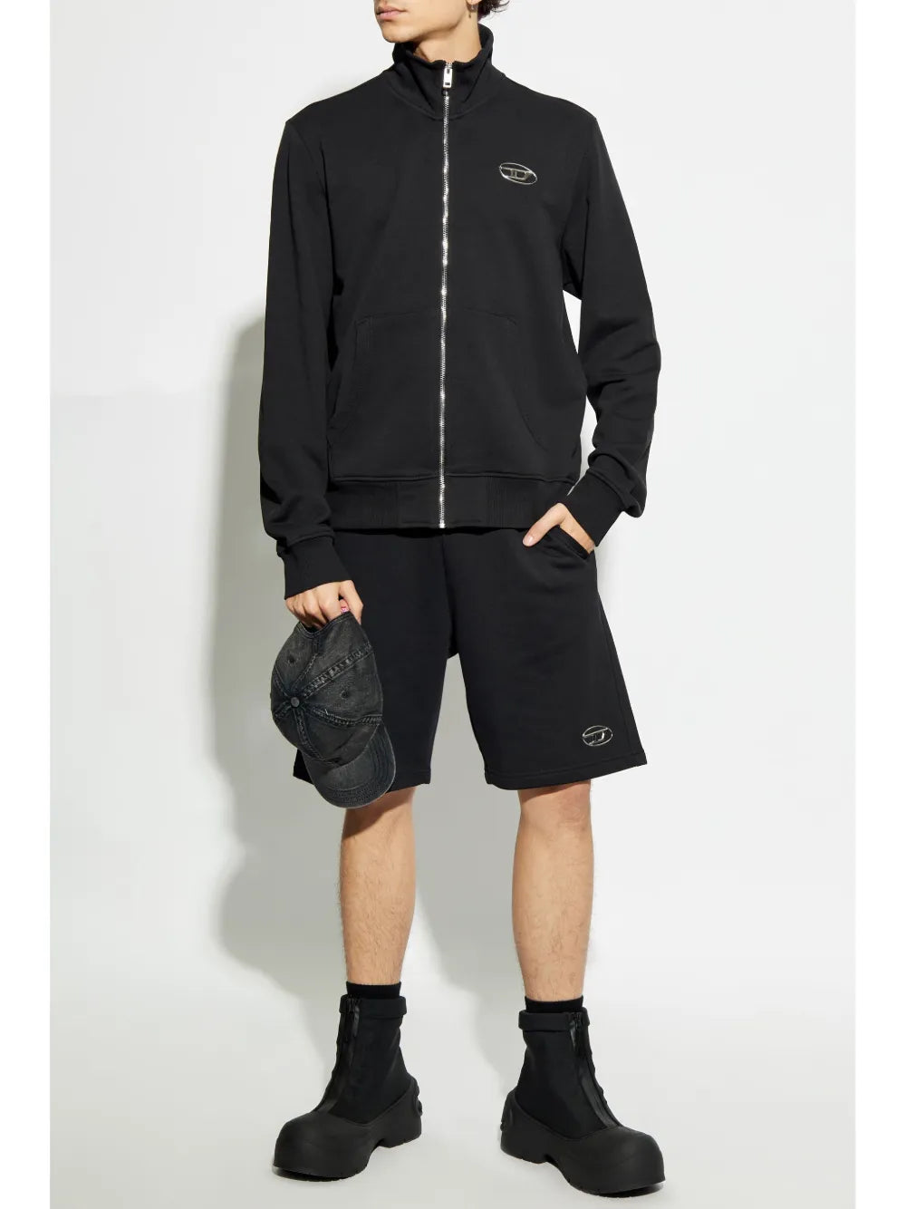 스웨트셔츠 S-Ginni-Zip-Od 지퍼 스웨트셔츠 Diesel 검은색 Homme