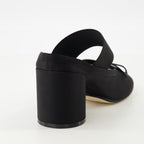 Chaussures ouvertes Mules ballerines à talon Mm6 Noir Femme