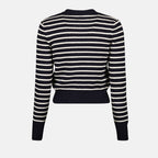 Maille Cardigan marinière Ami PARIS Bleu Femme