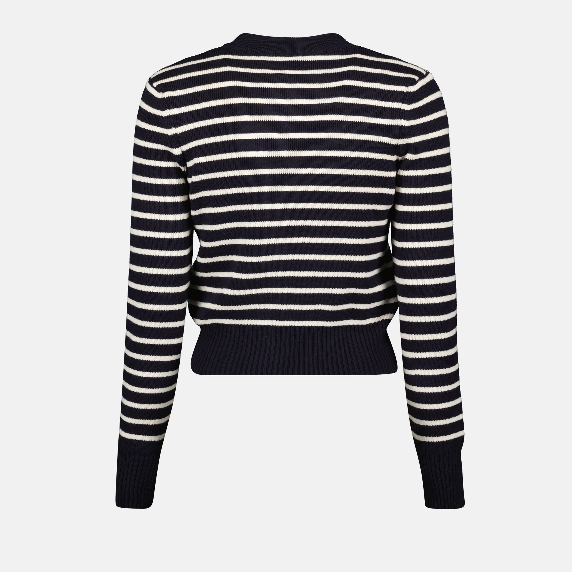 Maille Cardigan marinière Ami PARIS Bleu Femme