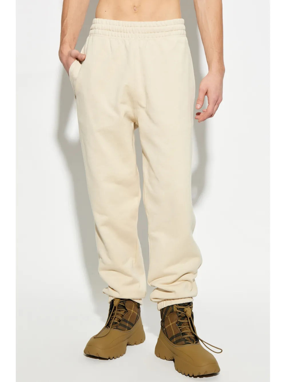 Pantalones Pantalones Jogging Burberry Beige Homme