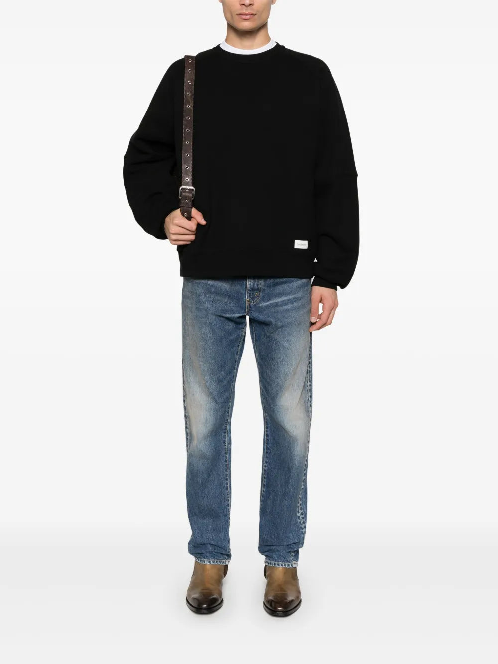 Moletons Sweatshirt preta Saint Laurent Preto Homme
