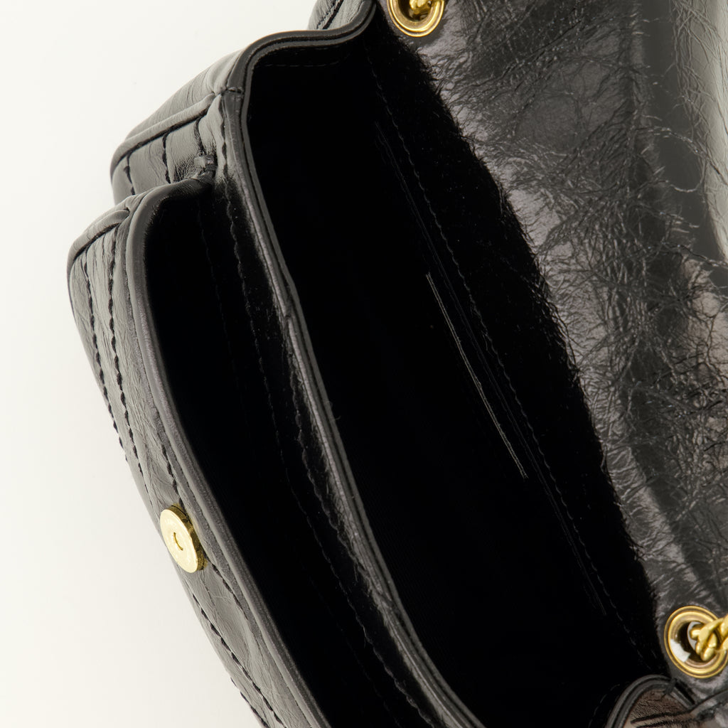 Sacs à main et épaule Niki ミニ ブラック レザー バッグ Saint Laurent Noir Femme