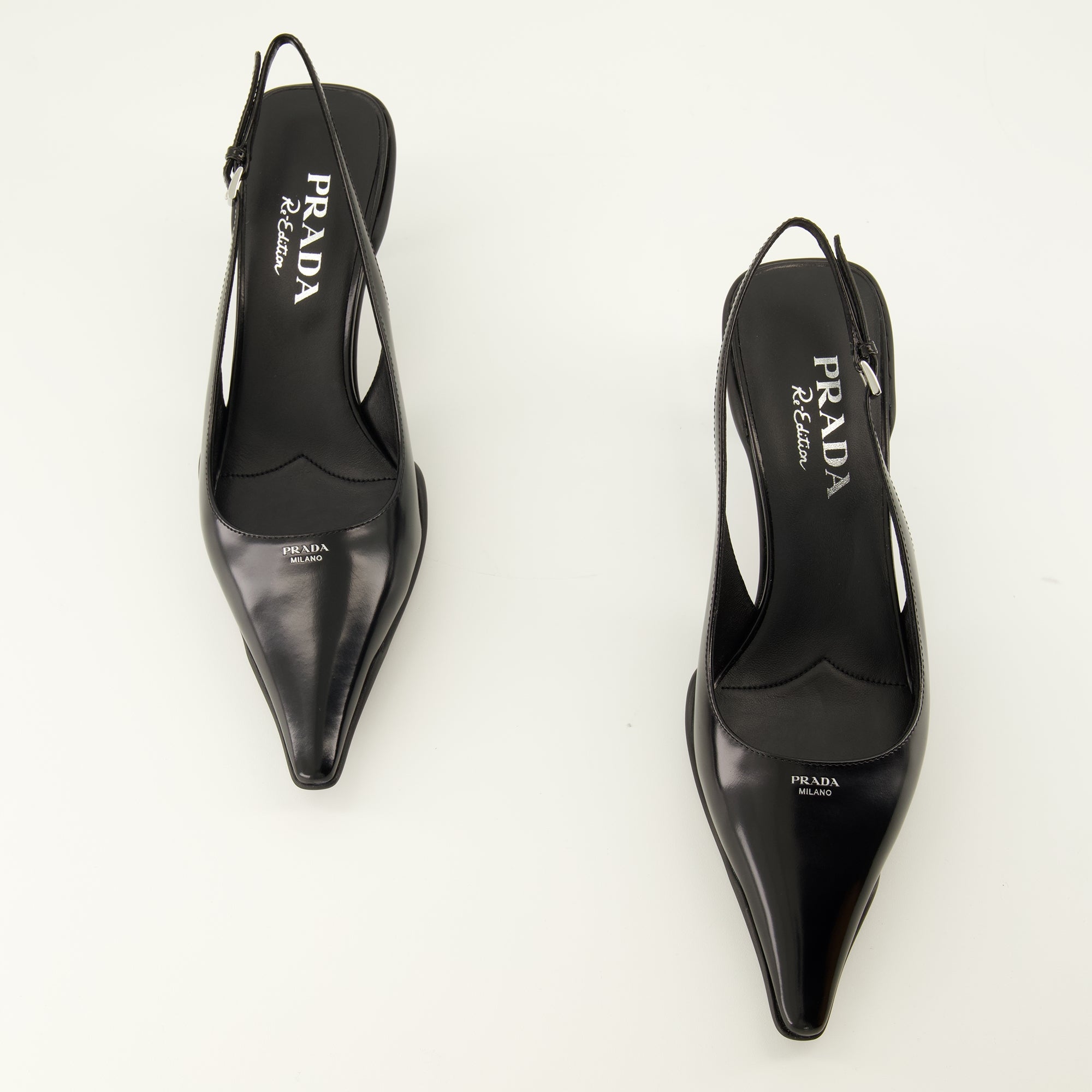 Escarpins Schwarze Leder-Pumps Prada Noir Femme