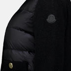 Vestes Cardigan bi-matière noir Moncler Noir Femme