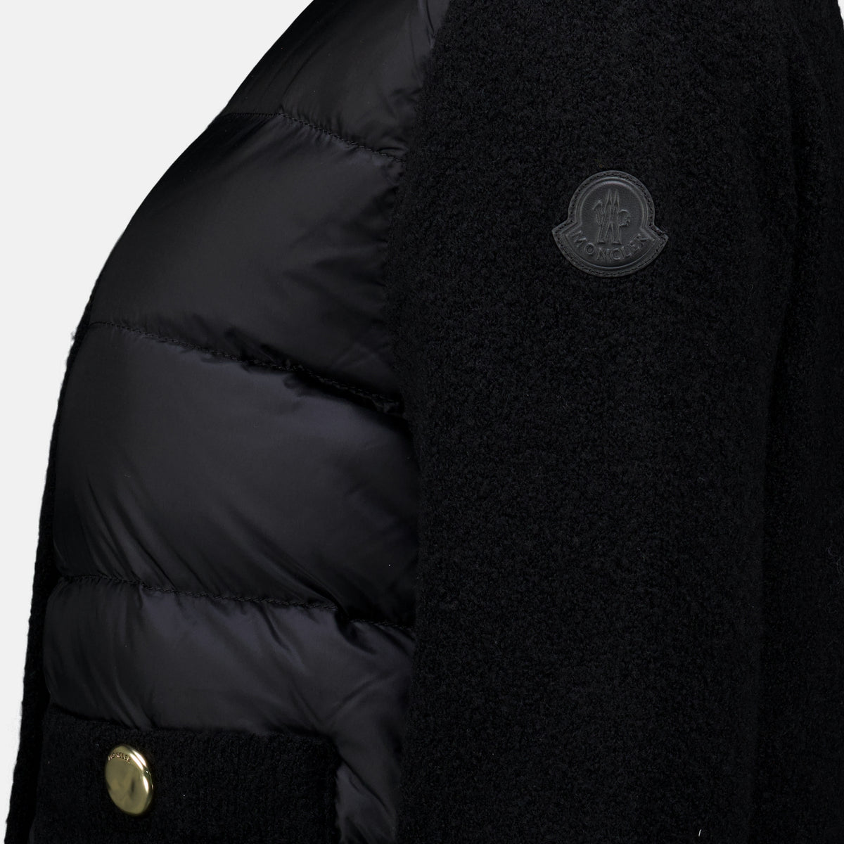 Vestes Cardigan bi-matière noir Moncler Noir Femme