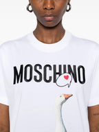T-Shirts Goose T-Shirt Moschino Weiß Femme