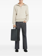 Maille Pull à col zippé Courrèges Beige Homme