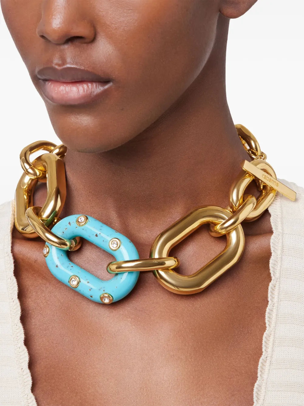 Bijoux Collier XL Link Palm Springs Rabanne Doré Femme