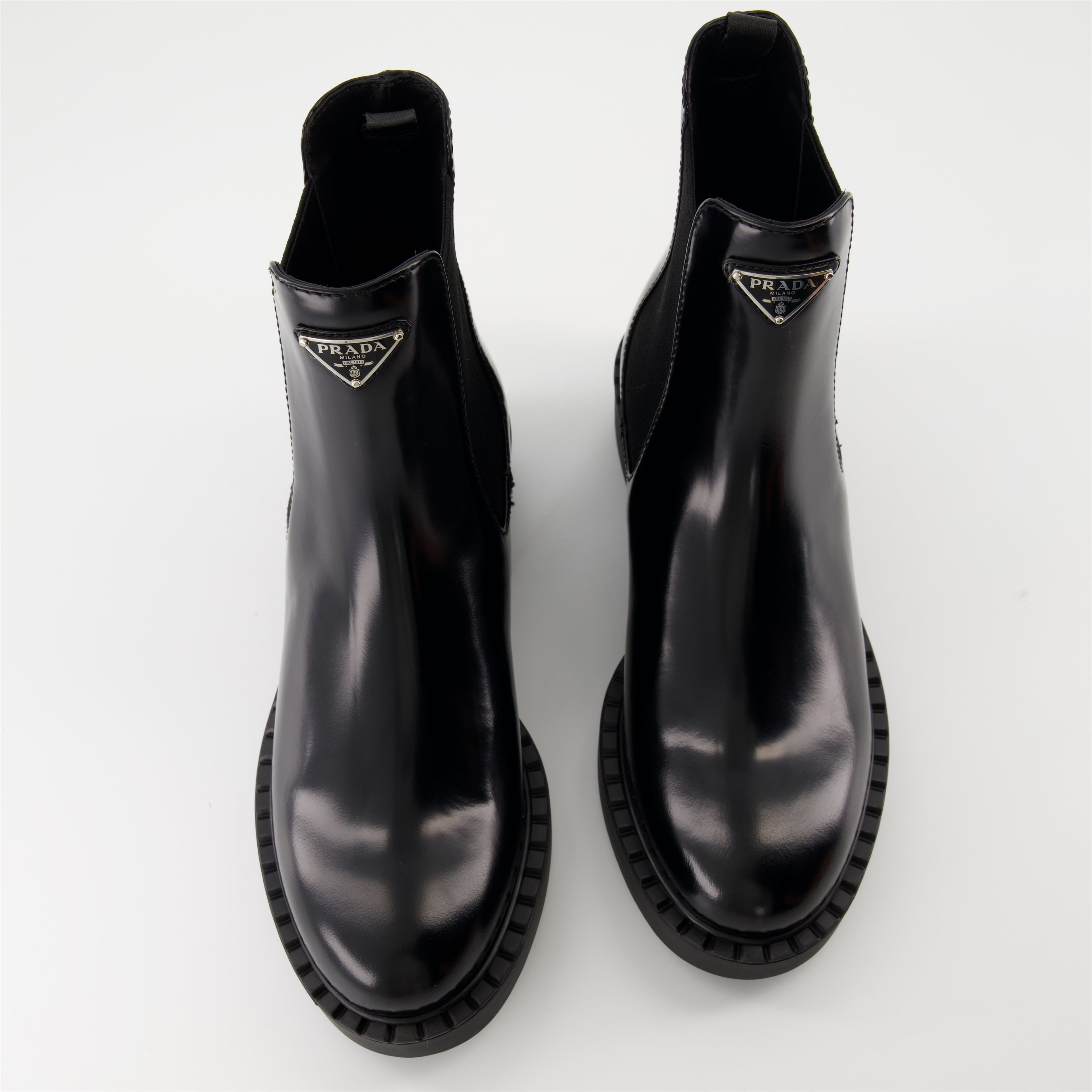 Ankle boots Patent Leather Ankle Boots Prada Black Femme
