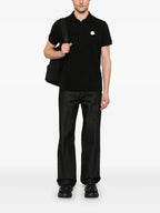 Polos Polo Negro de Manga Corta Moncler Negro Homme