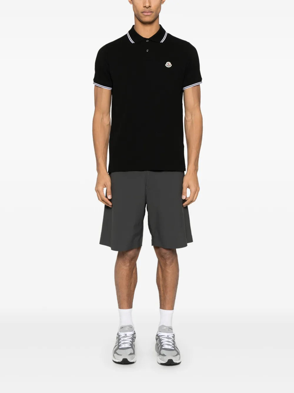 Polos Polo à logo Moncler Noir Homme
