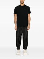 T-shirt T-Shirt con Logo Ricamato Moncler Nero Homme