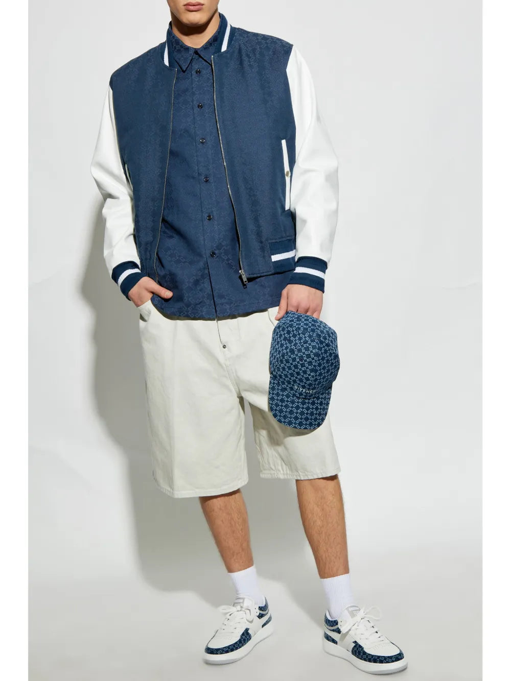 Vestes Bomber varsity en denim Givenchy Bleu foncé Homme