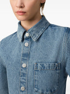 Vestidos Vestido Camisa de Denim Ami PARIS Azul Femme