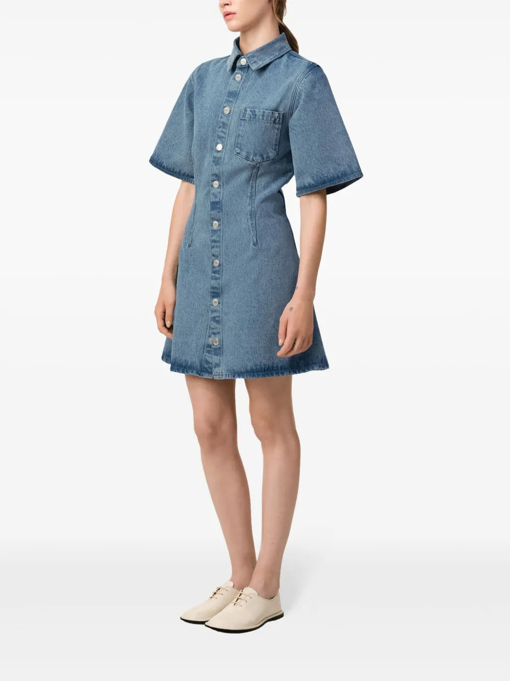 Vestidos Vestido Camisa de Denim Ami PARIS Azul Femme