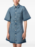 Vestidos Vestido Camisa de Denim Ami PARIS Azul Femme