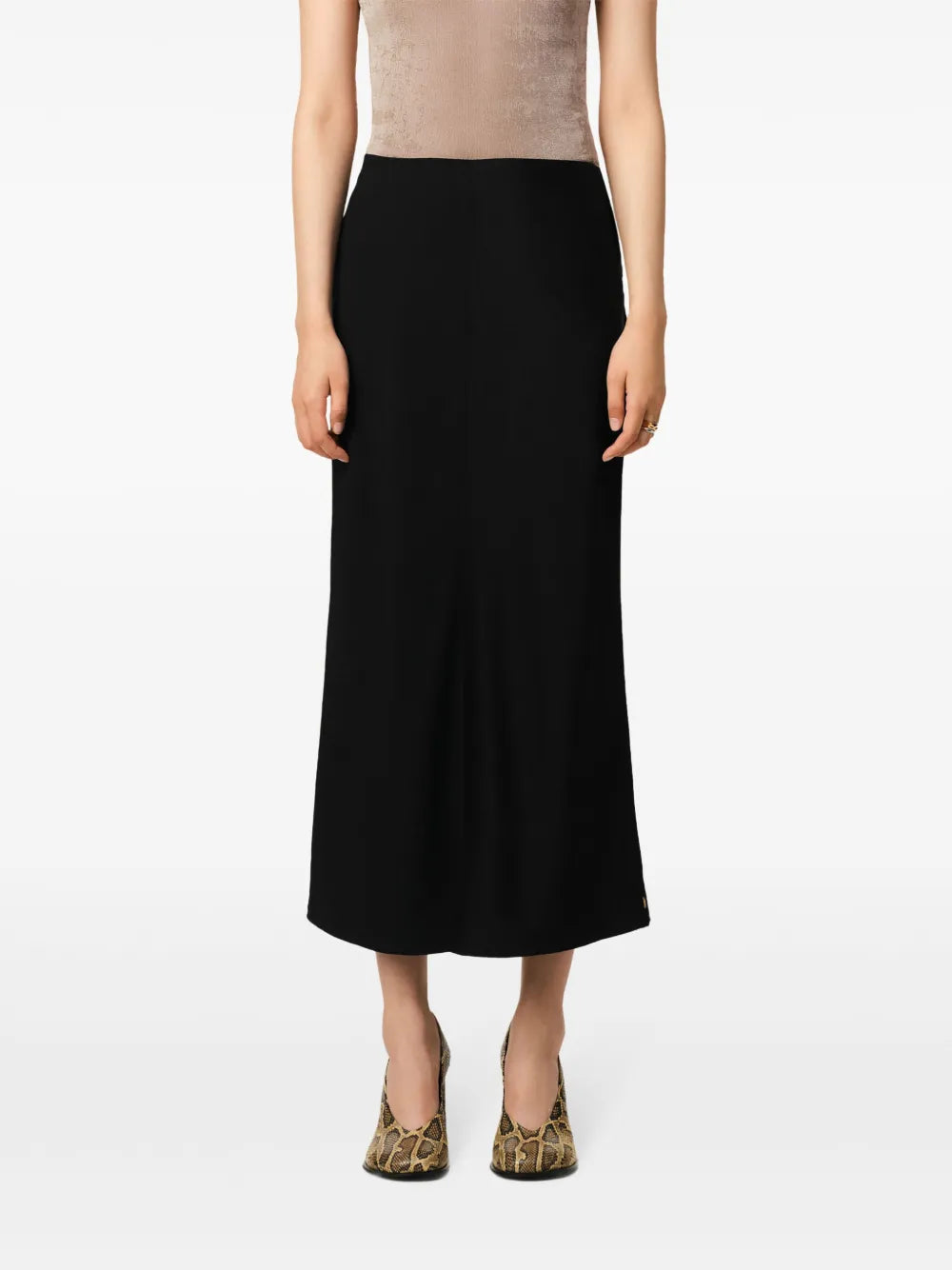 Faldas Falda Midi Recta Ami PARIS Negro Femme