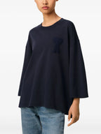 Camisetas T-shirt Ami de Coeur Tecido Ami PARIS Azul escuro Femme