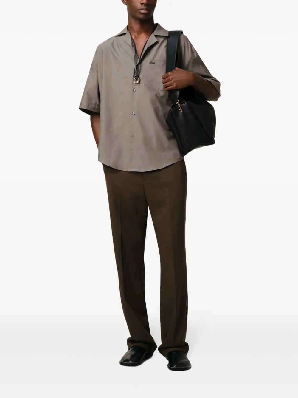 Camisas Camisa Boxy Ami PARIS Caqui Homme