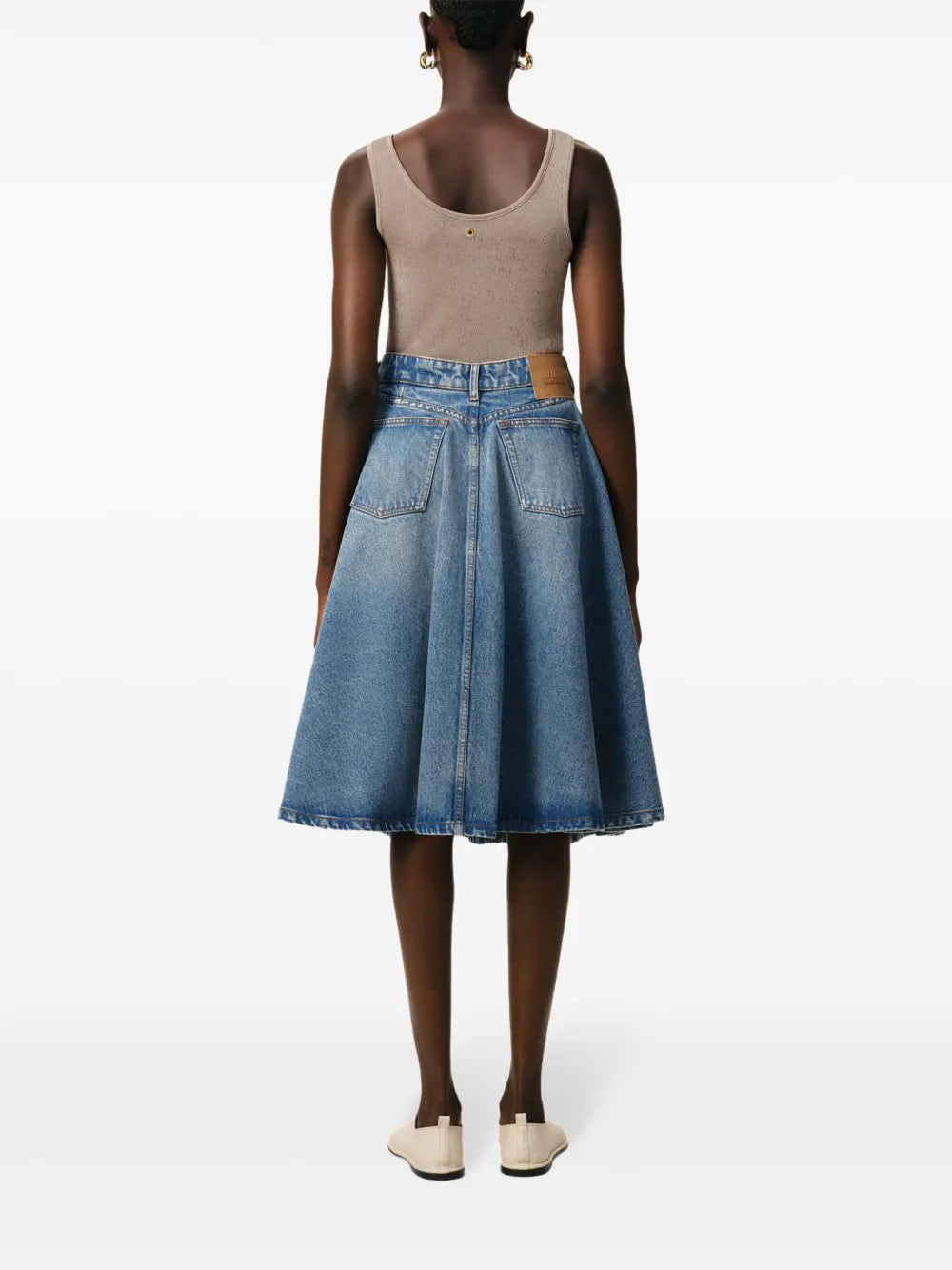 Jupes Jupe midi à godets Ami PARIS Bleu Femme