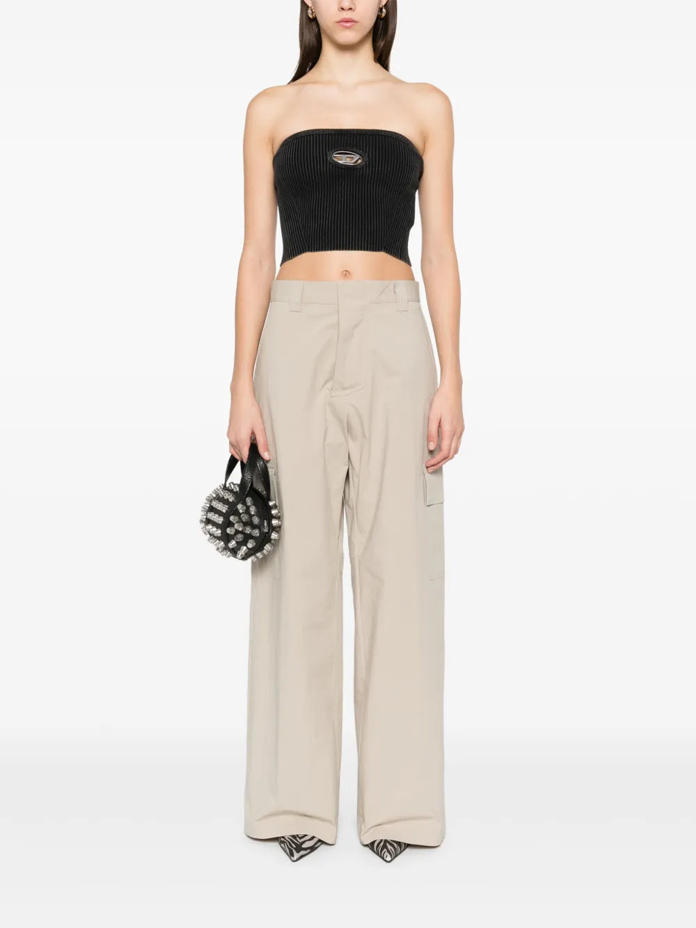 Tops Crop-top M-clarksvillex Diesel Noir Femme