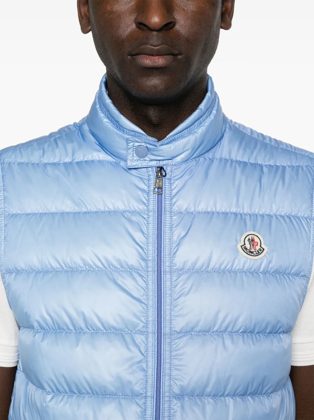 Vestes Doudoune sans manches Gui Moncler Bleu Homme