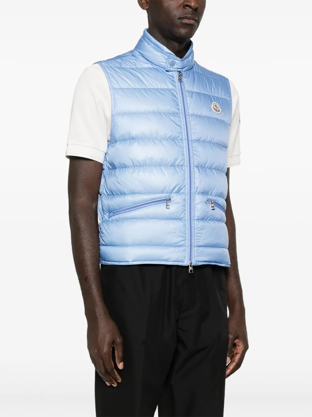 Vestes Doudoune sans manches Gui Moncler Bleu Homme