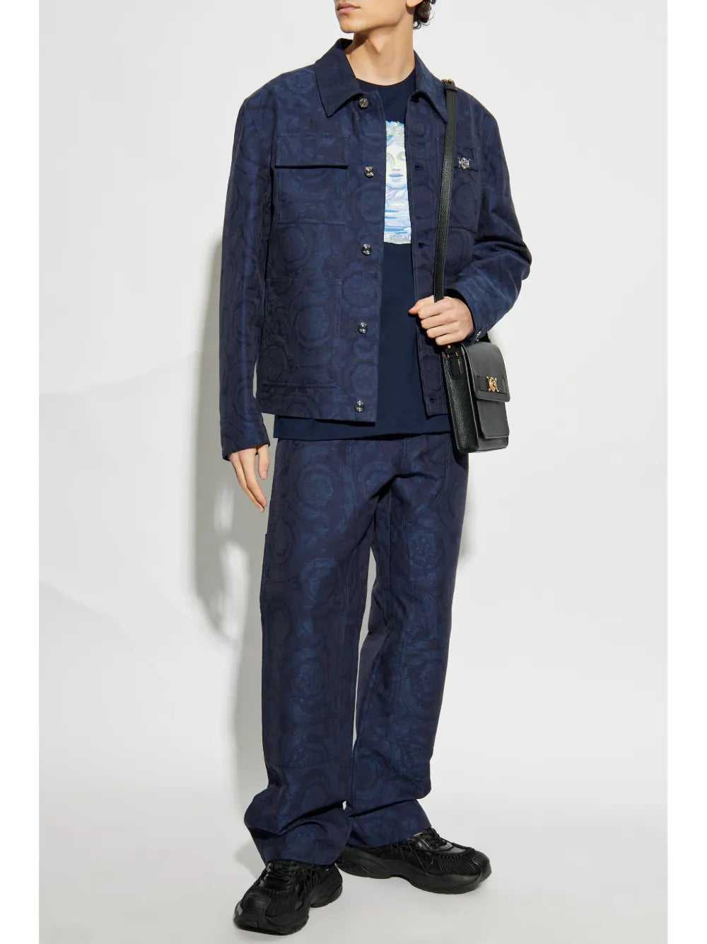 T-shirts T-shirt Medusa Glallery Versace Bleu foncé Homme