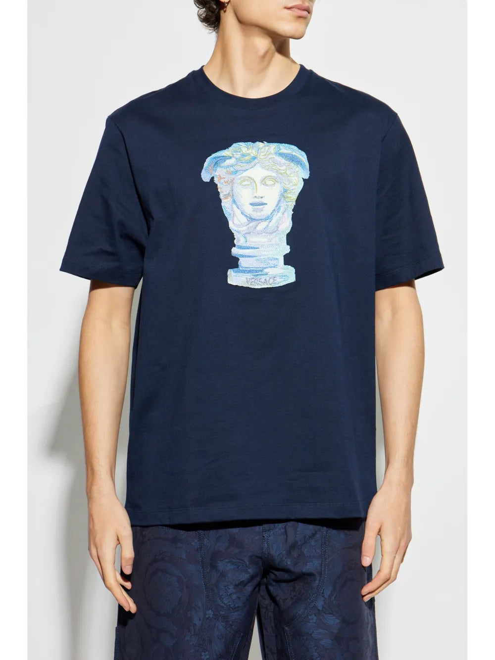 T-shirts T-shirt Medusa Glallery Versace Bleu foncé Homme