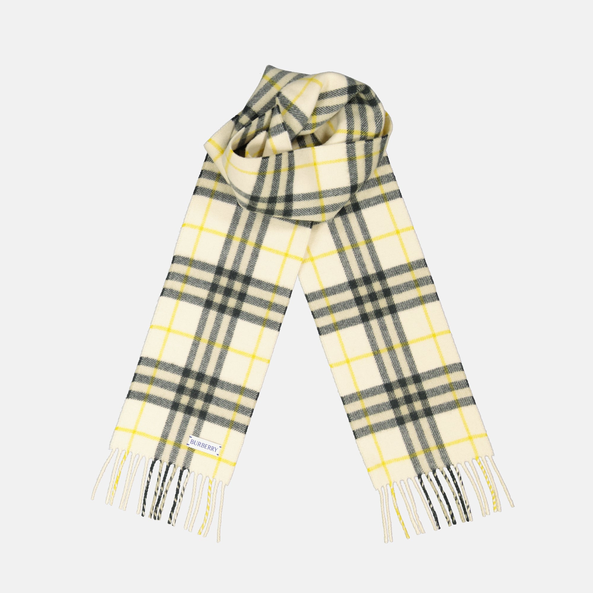 Écharpes, foulards et gants Écharpe à carreaux Check Burberry Jaune Unisexe