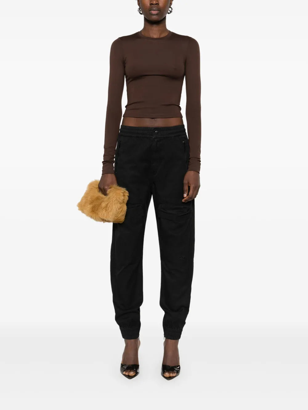 Pantalons Jean cargo P-Ride-Q3 Diesel Noir Femme