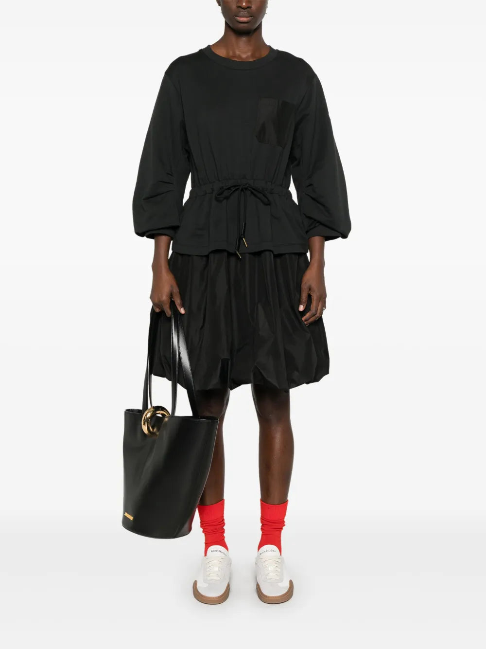 ドレス ツートン ドレス Moncler 黒 Femme