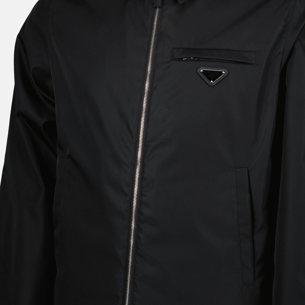 재킷 리사이클 나일론 재킷 Prada 검은색 Homme