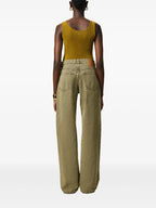 パンツ ワイドレッグジーンズ Ami PARIS カーキ Femme