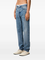 Pants Straight Jeans Ami PARIS Blue Homme